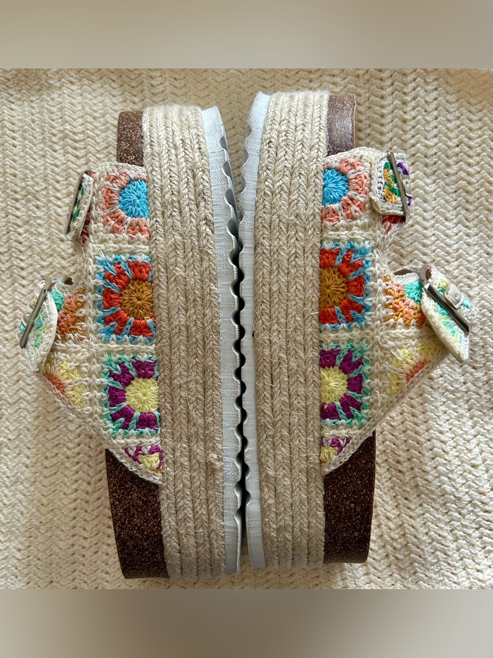 Dirty Laundry “Pretends” Espadrille Flatform Crochet Sandals